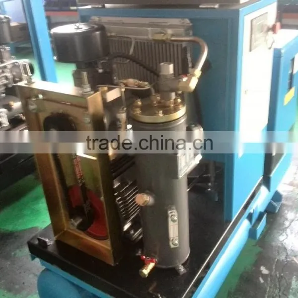 Quality German Block Air End Twin Double Rotary Electric Screw Air Compressor Supplier photo-2