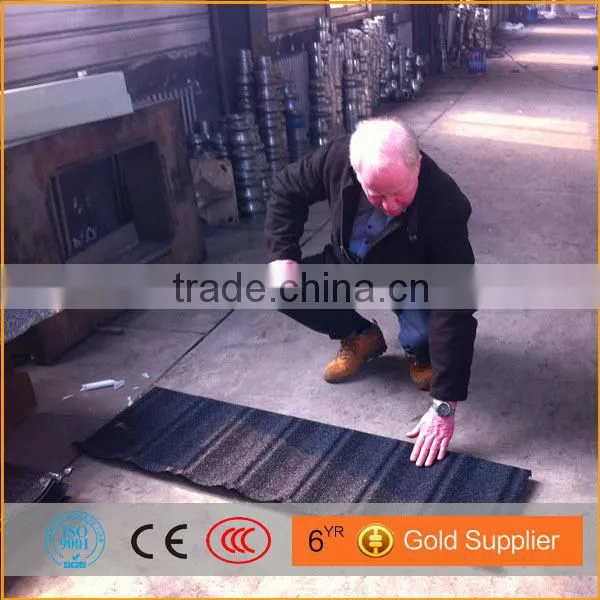 Supplier Standard Archaized Colored Roofing Stone Coated Roof Tile Machine Made in China photo-2