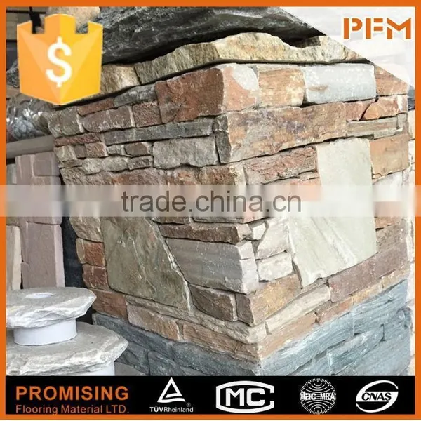 Building facade decoration natural black lowes slate tiles