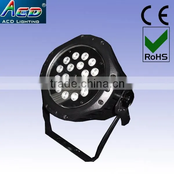 Quality 100% warranty 18*3in1 RGB full color led stage par light,led waterproof par light