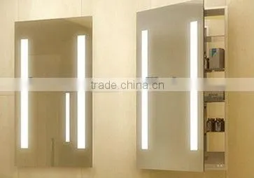 Simple Bathroom Mirror Cabinet With Light,sliding Mirror Cabinet