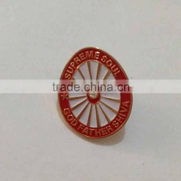 2016 Custom Gold Plated Brass Pin Badge Map Style,school Student Used Name Badge photo-2