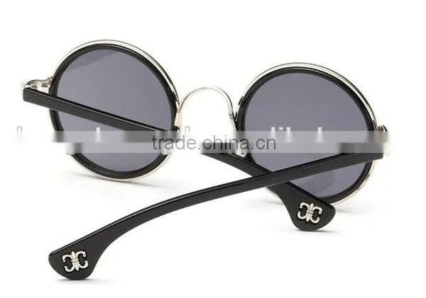 New Arrival Colorful Lens UV400 Round Frame Metal Sunglass photo-4
