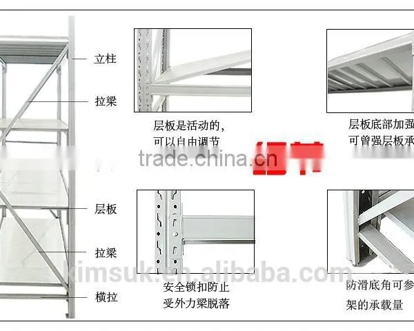Steel Medium Duty Beam Rack Blue Exquisite Display Rack For Storages photo-3