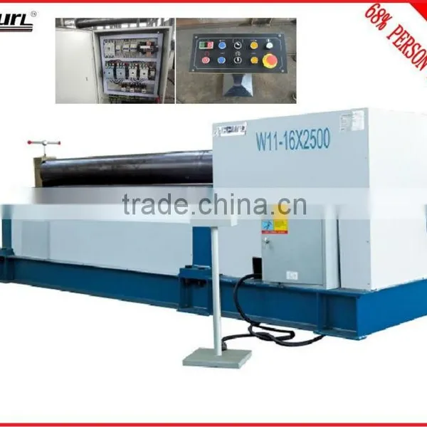 INT'L Accurl Brand CNC Full Hydraulic Plate Rolling Machine With 3 Rollers