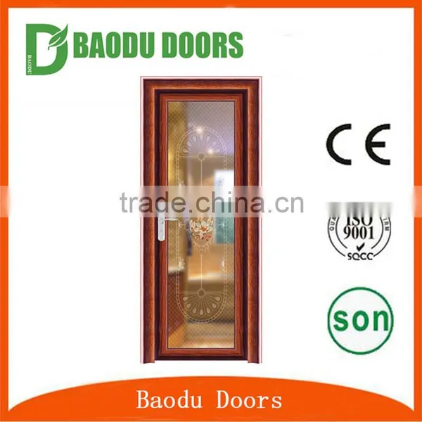 Low Glass Interior Swing Doors Soundproof Aluminum Glass Door photo-4