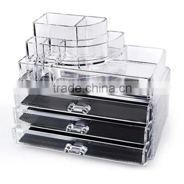 Large Clear Acrylic Cosmetic Makeup Organizer With Drawer photo-3