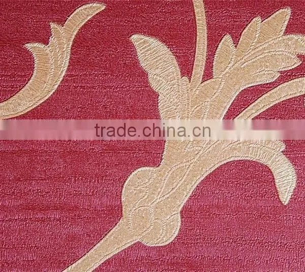 Deep Embossed Pvc Wallpaper /wall Murals With Decorative Flowers photo-5