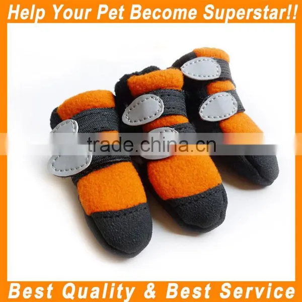 JML 2016 New Design Wholesale Pet Accessories of Winter Dog Footwear With Polar Fleece Pet Soft Sole Shoes photo-2