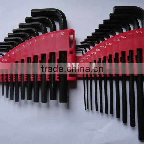25PCS Black Finishing Metric and SAE Hex Key Wrench Set