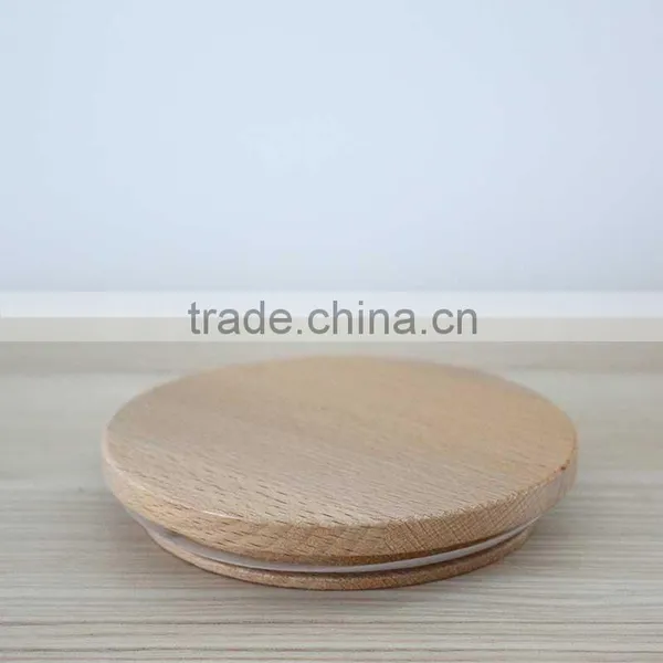 Wholesale Glass Jar Storage Jar 400ml Capacity Wooden Lid Man-blown Heat Resistant Glassware N6450 photo-4