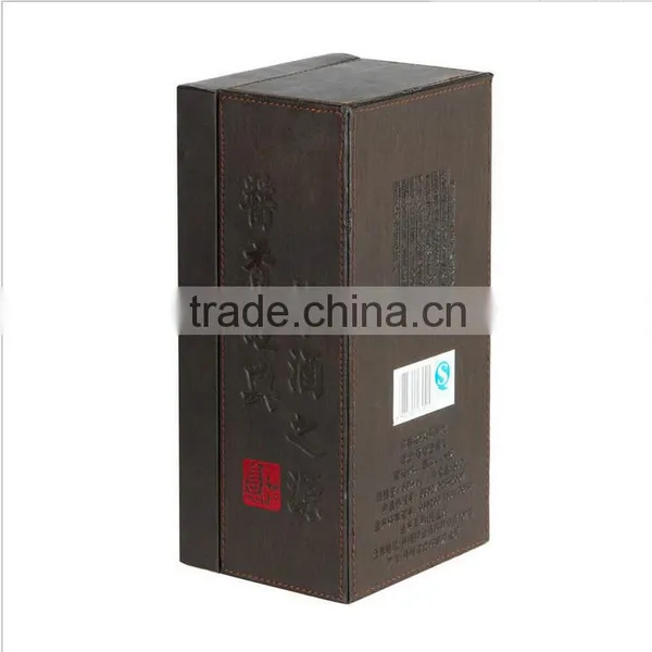 Chinese Factories Wholesale Custom Luxury Single Bottled Wine Box, Leather Fashion Beautiful Gift Box photo-3