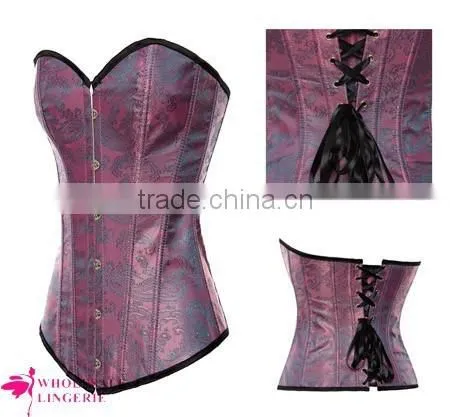 2015 Hot Selling Steel Boned Underbust Corset Bustier Latex Waist Cincher photo-5