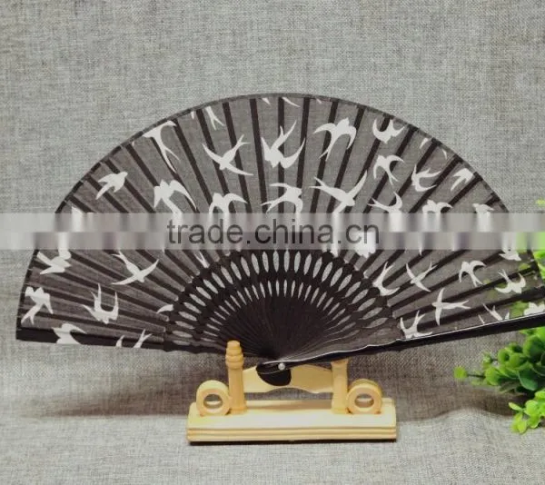 Promotional Elegant Bamboo Fan Silk Fan Folding Fan