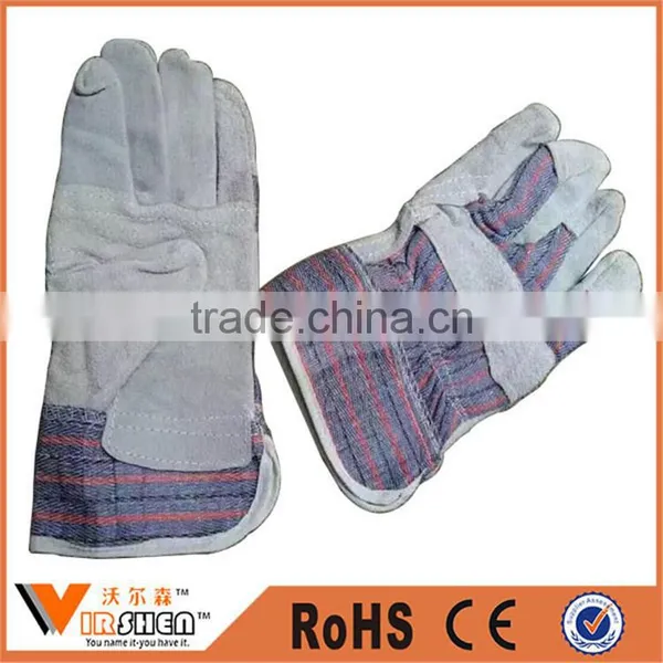 Manufacturers Reinforced Palm Cow Grain Double Palm for Heavy Duty Cheap Leather Work Gloves Indonesia photo-2
