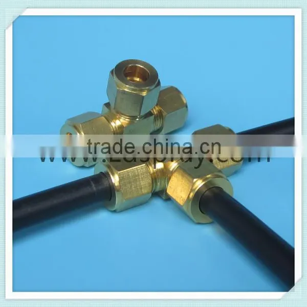 3/8" or 9.52mm Threaded Type Brass Tee Connector in Mist System Field photo-4