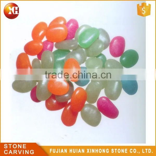Wholesale Quality Home Decoration Colorful Glow Pebble Stone photo-4