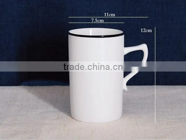 380ml Porcelain Mug With Silver Rim 380ml Porcelain Mug With Handle photo-2