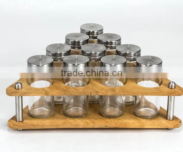 9 Pieces Stainless Steel Magnetic Container Spice Rack Set photo-4
