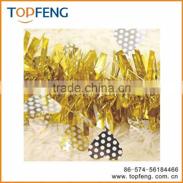 Christmas Tinsel With Heart Shape/stage Decoration for Festival/ornament Christmas photo-3