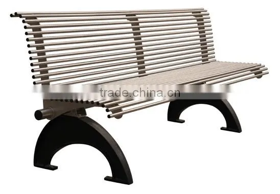 Outdoor Stainless Steel City Street Waiting Bench photo-5