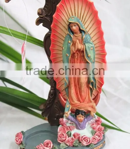 Religious Christian Ceremony Baptism Mary Crucifix Cross Figurine photo-4