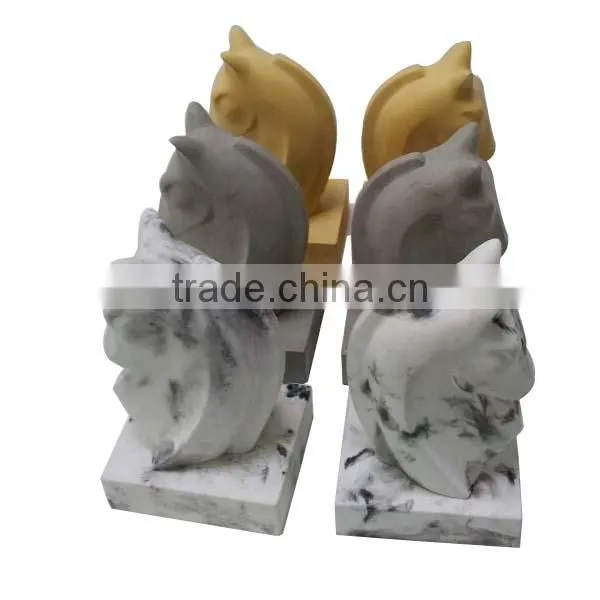 Interior Horse Shape Excellent Home Decoration Items Concrete Bookend photo-5
