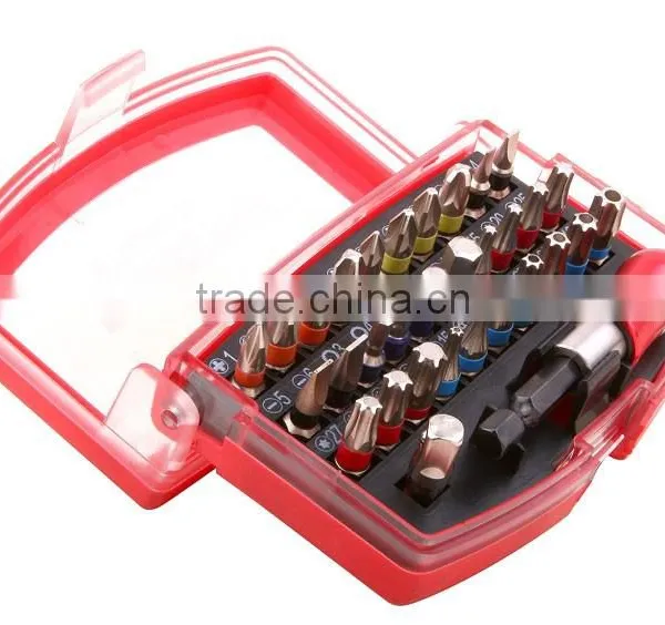 32pcs Ratchet Screwdriver Bit Torx Phillips Hex Slotted Holder and Quick Release Magnetic Bits Set photo-5