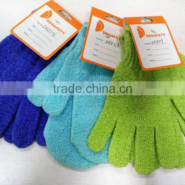 DDSAFETY Wholesale In China Pink Nylon Bath Gloves photo-6