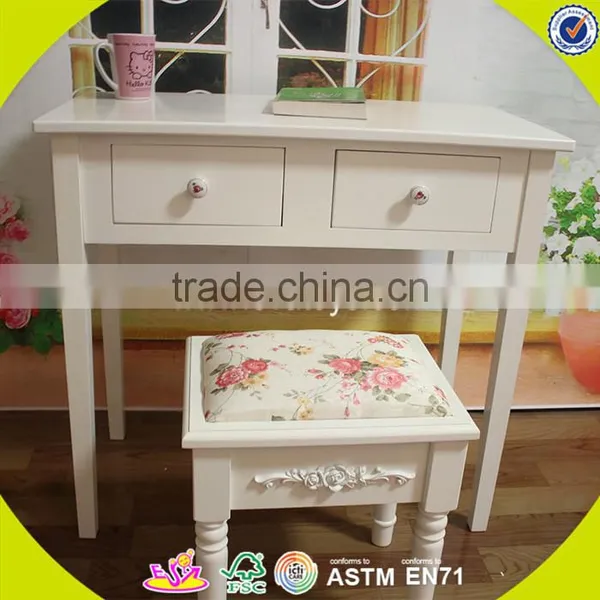 2017 New Design Wooden Girls Table and Chairs, High Quality Room Furniture Wooden Girls Table and Chairs W08G188 photo-2