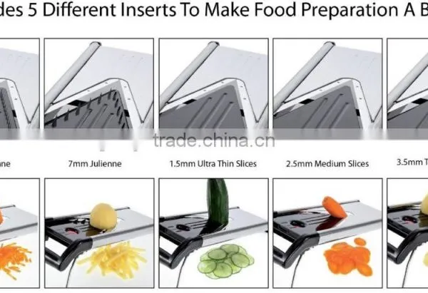 The Mandoline Slicer Vegetable Cutter Stainless Steel Kitchen Grater Chopper Blade photo-5