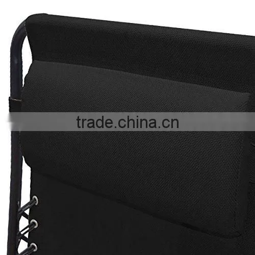 Durable Metal Black Folding Zero Gravity Chair Patio photo-3