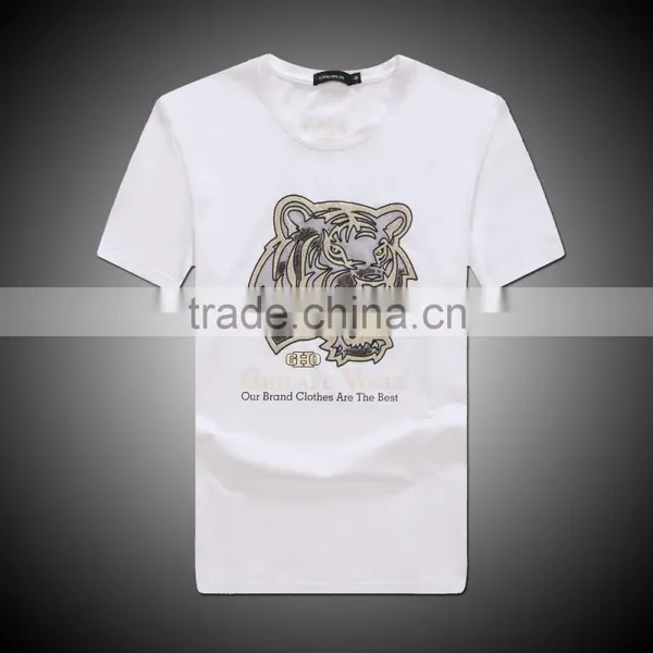 Men's 95%cotton 5%spandex Blank Mens T-shirts Wholesale photo-4