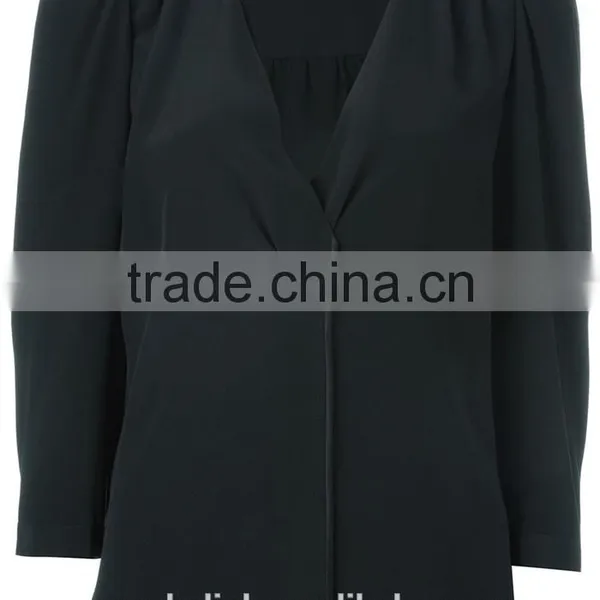 2016 Latest Design Custom Deep V Neck Blouse for Women photo-4