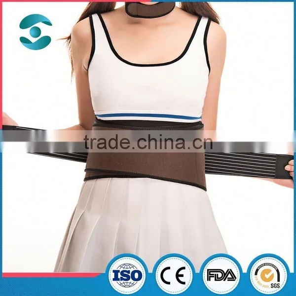 360 Degree Heated Waist Support Black Waist Band Elastic Waist Bandage photo-3