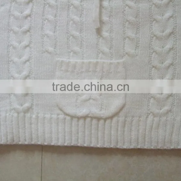 High Quality Kangaroo Packet Twist Pullover Sweater Designs for Girls (BKNB5345) photo-2