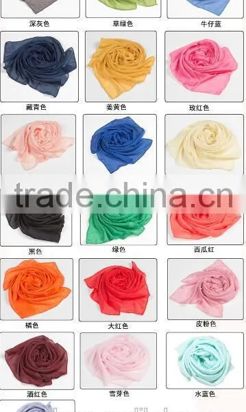 Newest Style Baby Girl Easy-taking Organic Wide Cotton Plain Baby Scarf photo-2