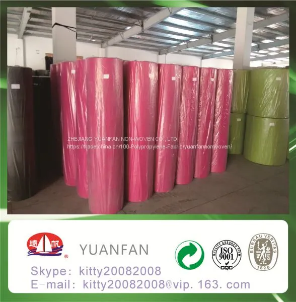 Colorful Polypropylenene Spubnond Non-woven Fabric, Spunbond pp Nonwoven Roll