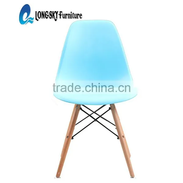 LS-4001 3V Plastic Chair,Shining Red Color Living Room Chair With Wood Leg photo-5
