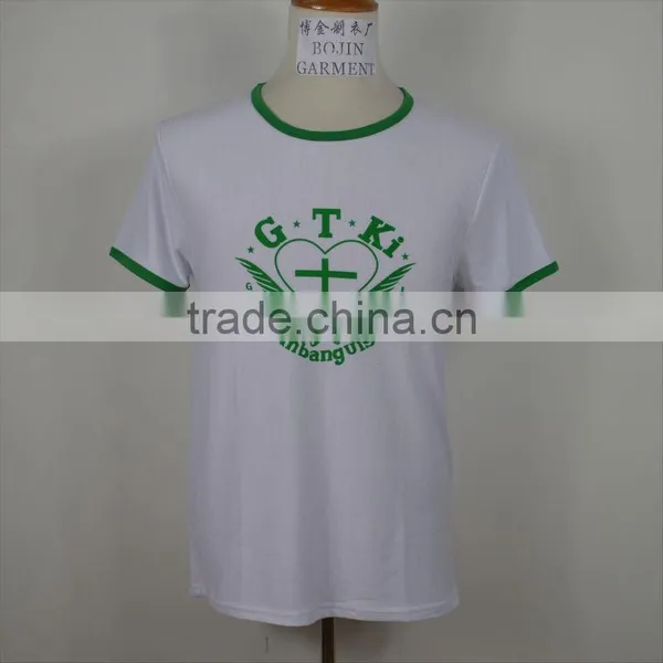 Factory Custom Leather Sleeve t Shirt Wholesale Cotton photo-3