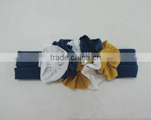 New Arrival Girl Boutique Accessories Cotton Knit Elastic Baby Girls Hair Bands Wholesale Beautiful Children Flower Headbands photo-6