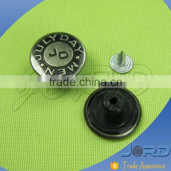 Round Square Rusty Trousers Screw Back Buttons With Low MOQ photo-2