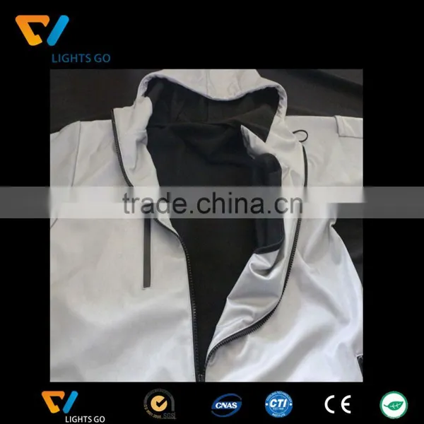 EN471 High Light Silver Grey 4 Way Reflective Stretch Fabric for Active Wear photo-4