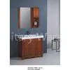 Classics Square Sinks Bathroom Vanities With Mirror Light Brown Color