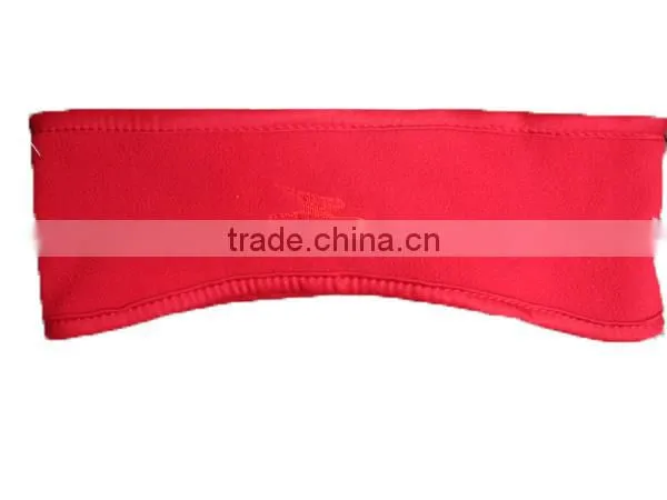 Crane Red Polar Fleece Headband With Magic Tape