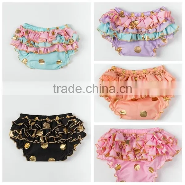 Hot Selling Cute Gilding Polka Dots Sportswear Baby Shorts/ Wholesale Sequins Petti Shorts for Baby MC6011602