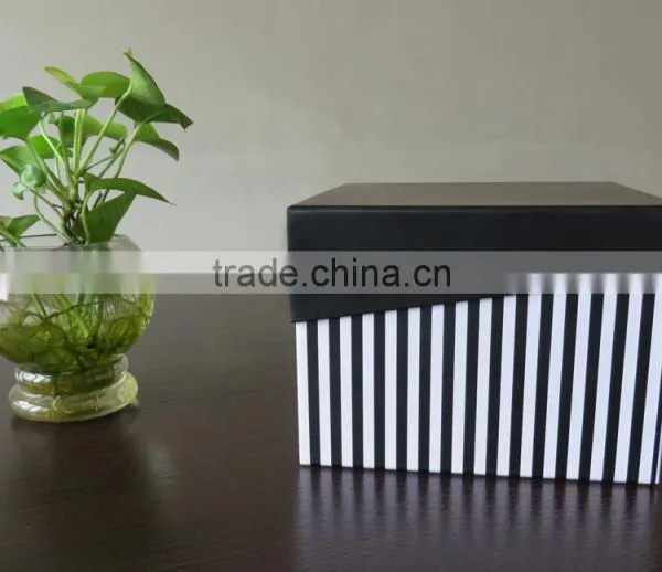 Gift Box Set - Gift Box Stripe Square Lime Set of 3 Black photo-4