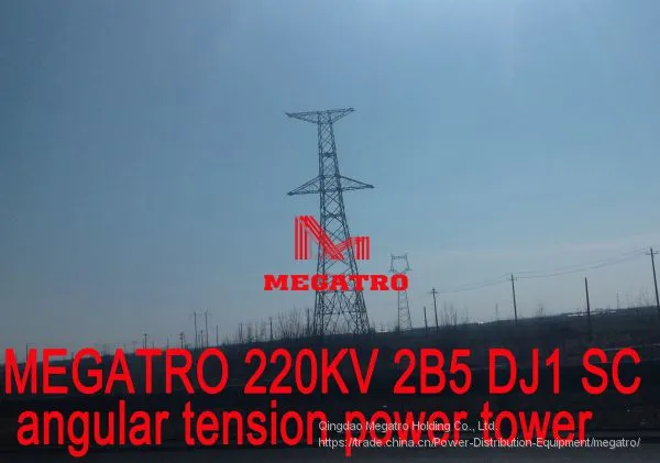 MEGATRO 220KV 2B5 DJ1 Single Circuit Angle and Tension Transmission Tower