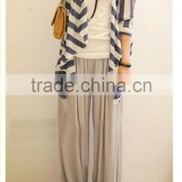 Mercerized Cotton Solid Woman Yoga Harem Pants photo-4