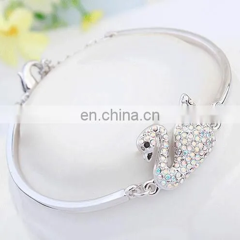 Austrian Crystal Bracelet Ballet Swan Silver Bracelet photo-5